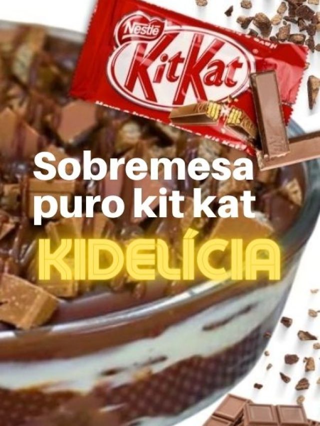 Quer aprender uma sobremesa de pavê puro kit kat? Um creme cremoso, um ganache maravilho,...