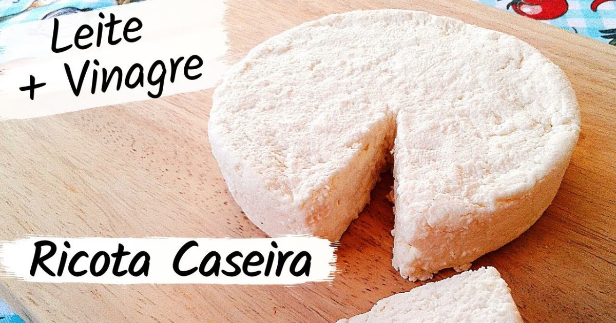 Ricota Caseira de Leite e Vinagre