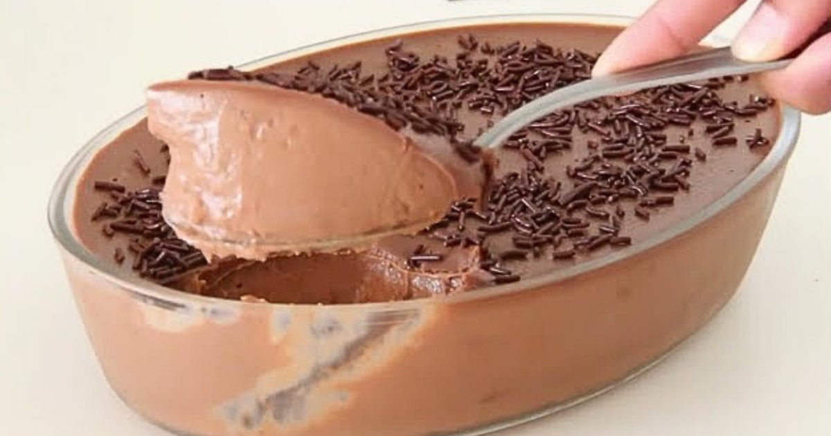 Sobremesa de Chocolate É só Misturar, Gelar e Pronto