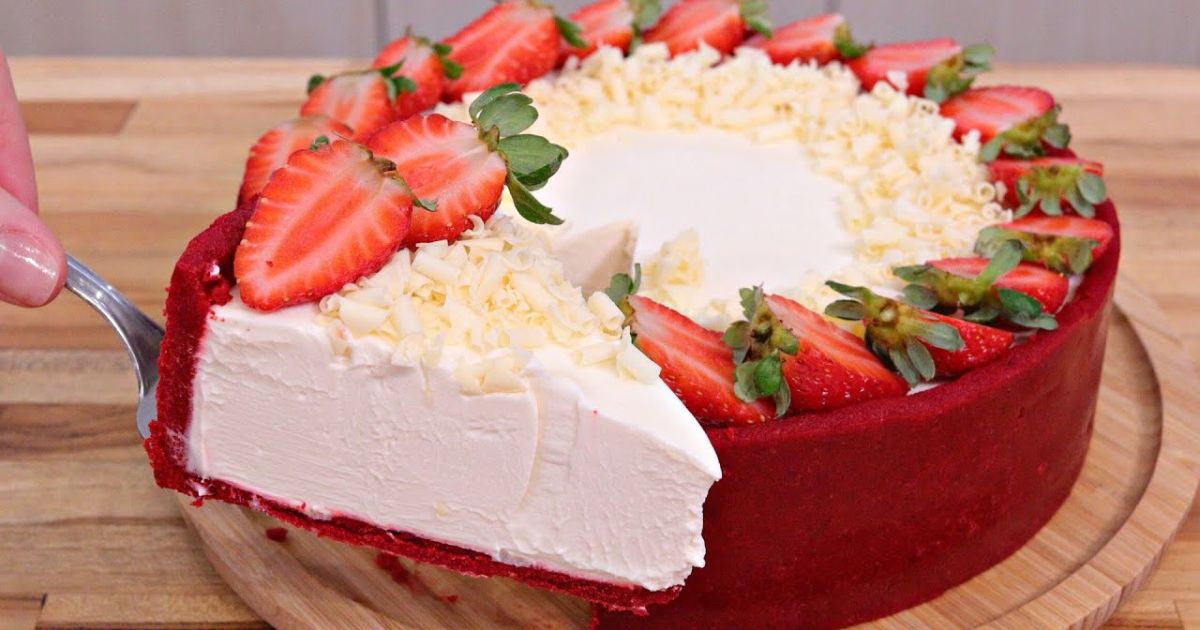 Sobremesa de Torta Red Velvet Para o Dia das Mães