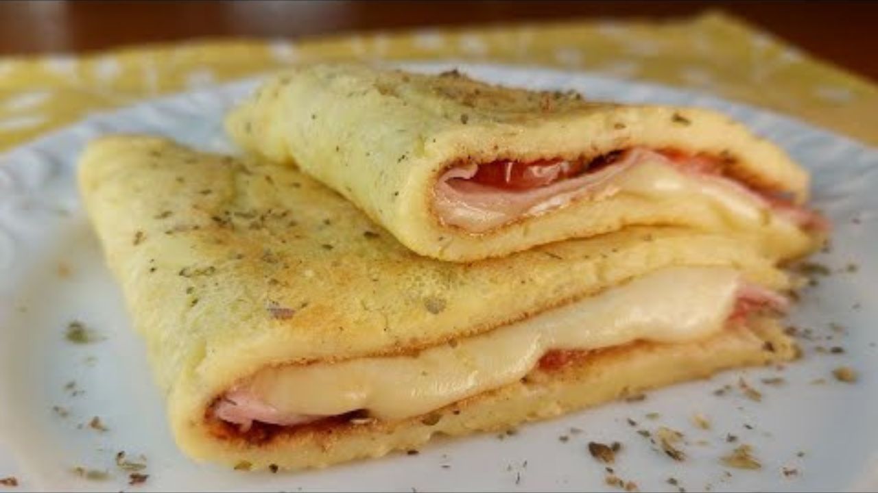 crepioca de presunto e queijo