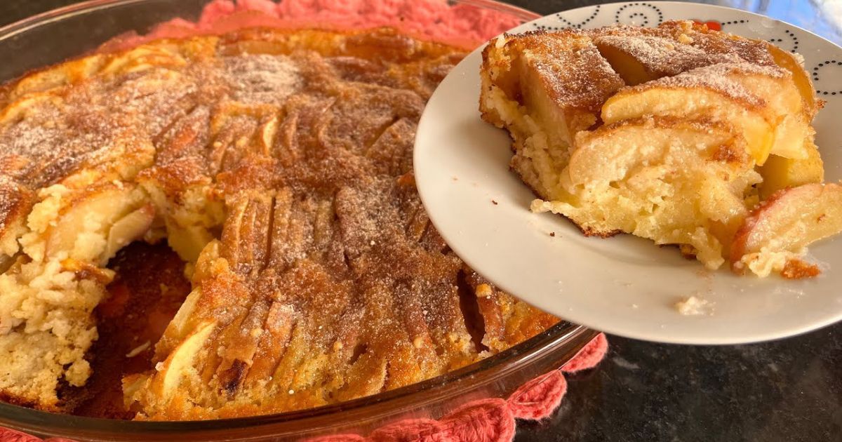 torta de maçã com canela