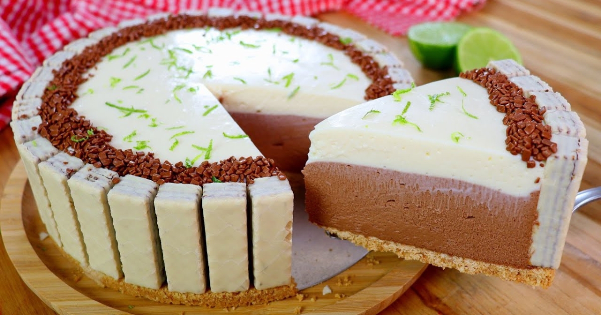 Torta de Limão com Mousse de Chocolate Super Delicioso Esta receita de Torta de Limão...