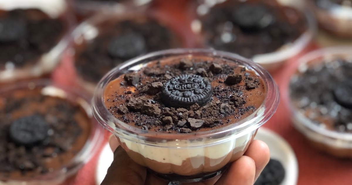 Torta de Oreo no Pote que Não vai ao Fogo