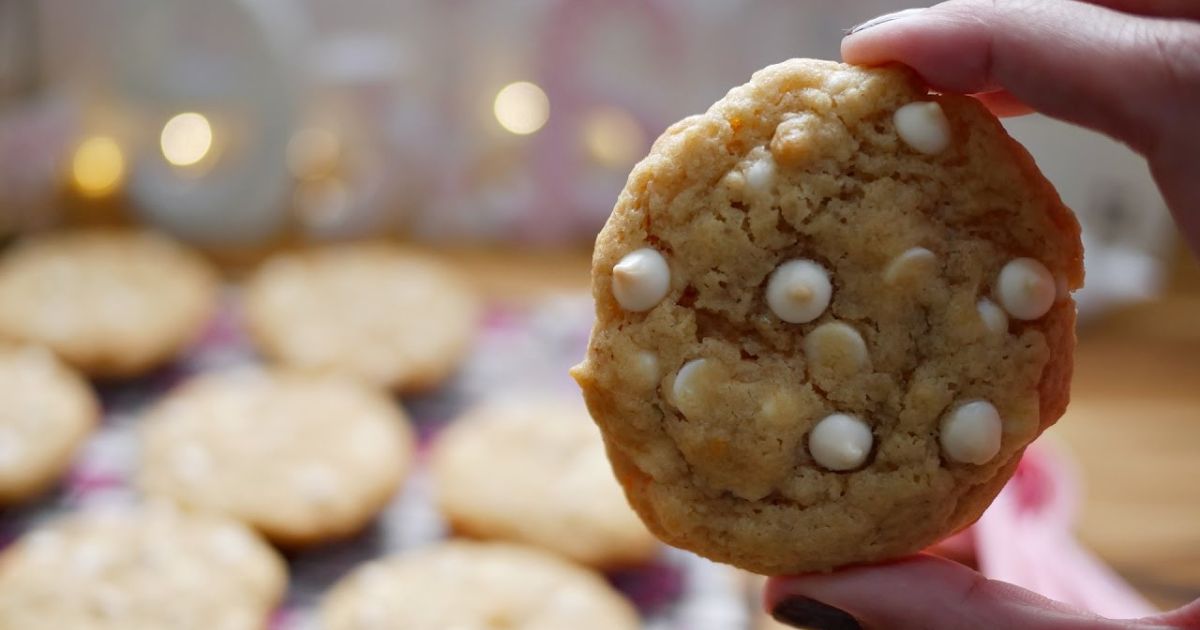 cookies de chocolate branco com limão