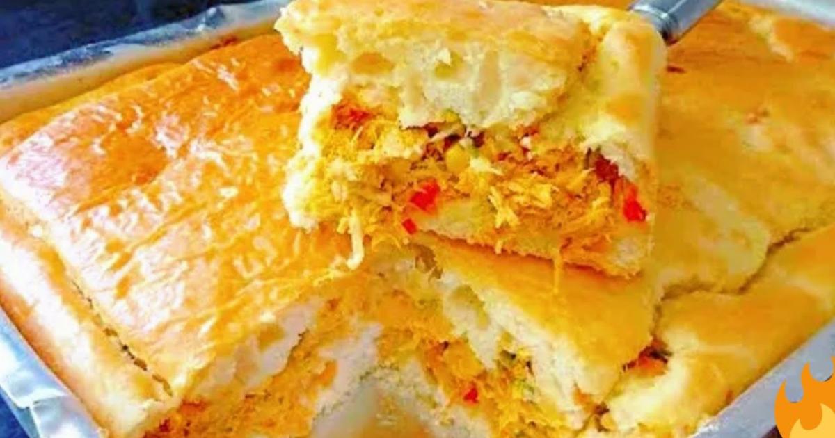 Torta de Frango Com A Massa Super Fofa Que Desmancha na Boca