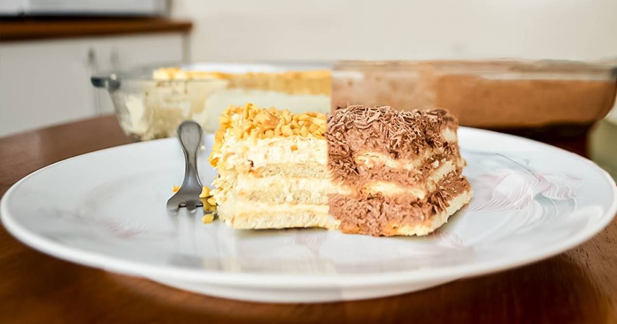 Torta de Bolacha Incrível com Chocolate e Amendoim