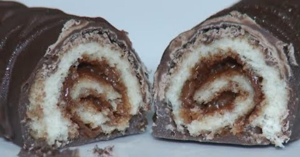 enroladinho de doce de leite coberto com chocolate