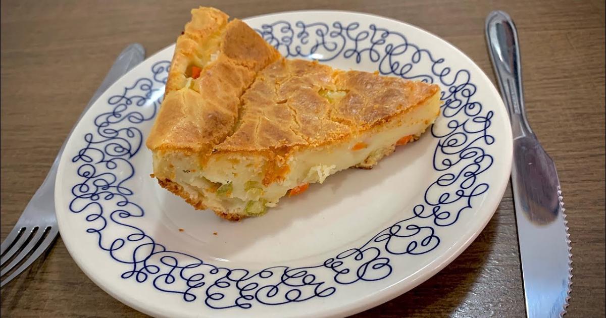 torta de legumes no liquidificador