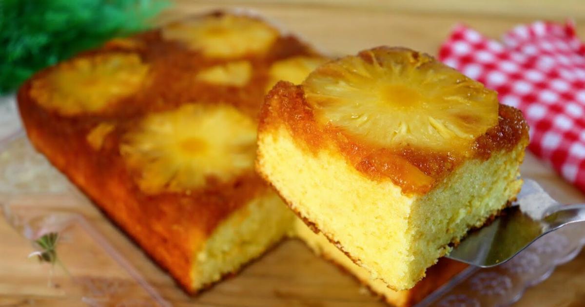 Bolo de Abacaxi Muito Fofinho e Delicioso