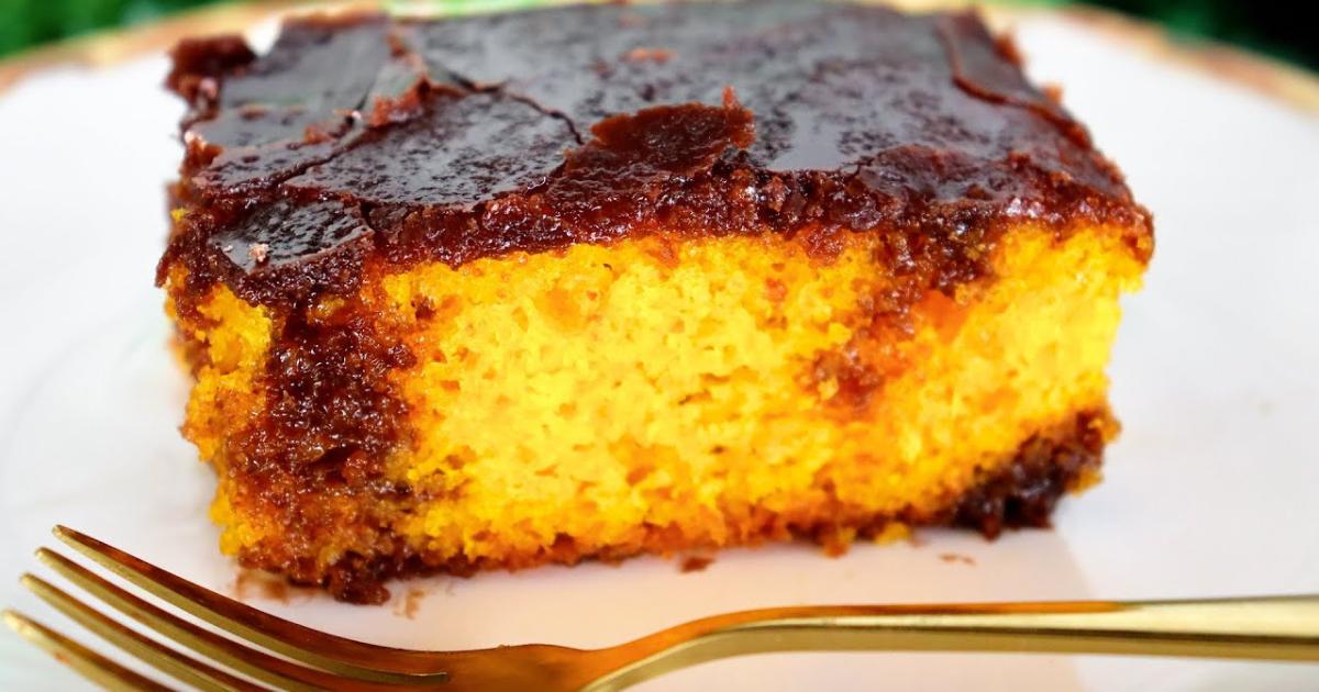 Bolo de Cenoura Com Casquinha Crocante e Deliciosa