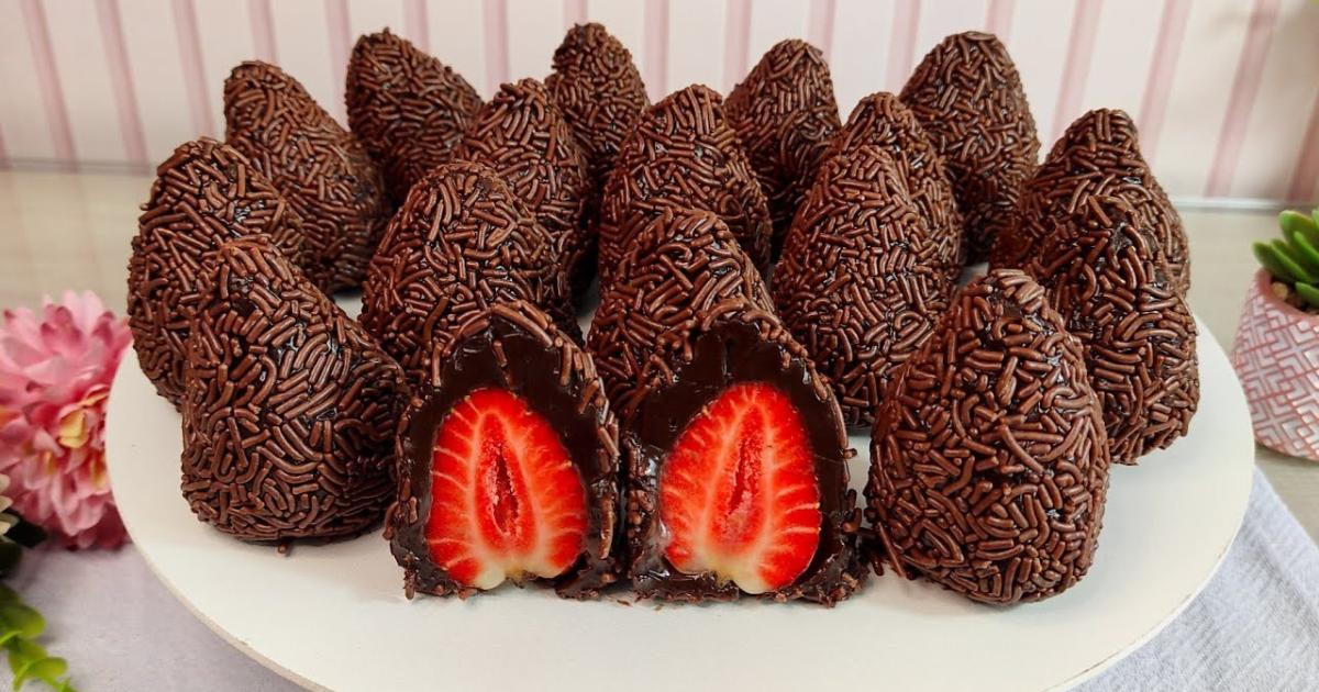 Coxinha de Brigadeiro de Morango