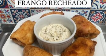 Frango recheado crocante de queijo e presunto que vai surpreender