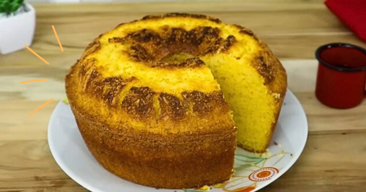 O Verdadeiro Bolo de Fubá Úmido e Fofinho
