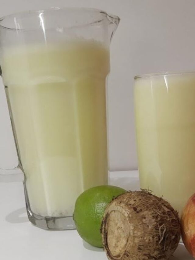 O suco de inhame com maçã e limão é uma receita prática e cheia de...