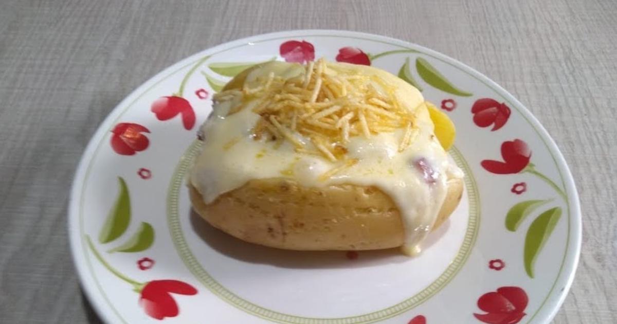 Surpreenda-se com essa Batata Recheada com Requeijão e Calabresa no Micro-ondas