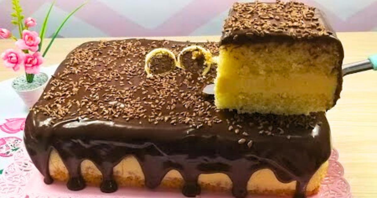 O bolo de maracujá gelado com cobertura de ganache é uma sobremesa deliciosa e perfeita...
