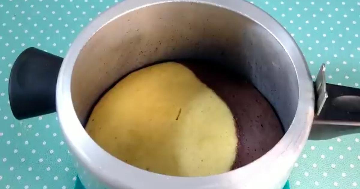 Receita prática de bolo mesclado feito na panela de pressão para economizar gás....
