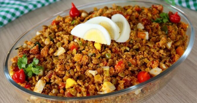 Farofa: Farofa de Lentilha Molhadinha