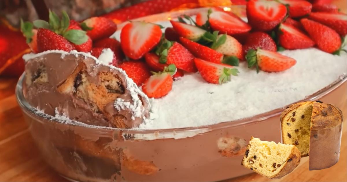 Pavê de Chocotone Especial de Natal