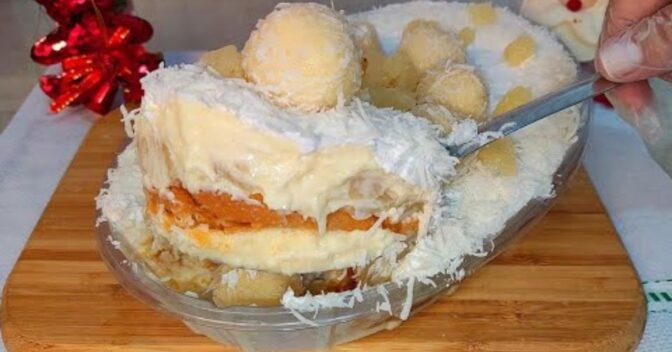 Sobremesas: Pavê de Coco com Abacaxi Sobremesa Cremosa Perfeita para o Natal