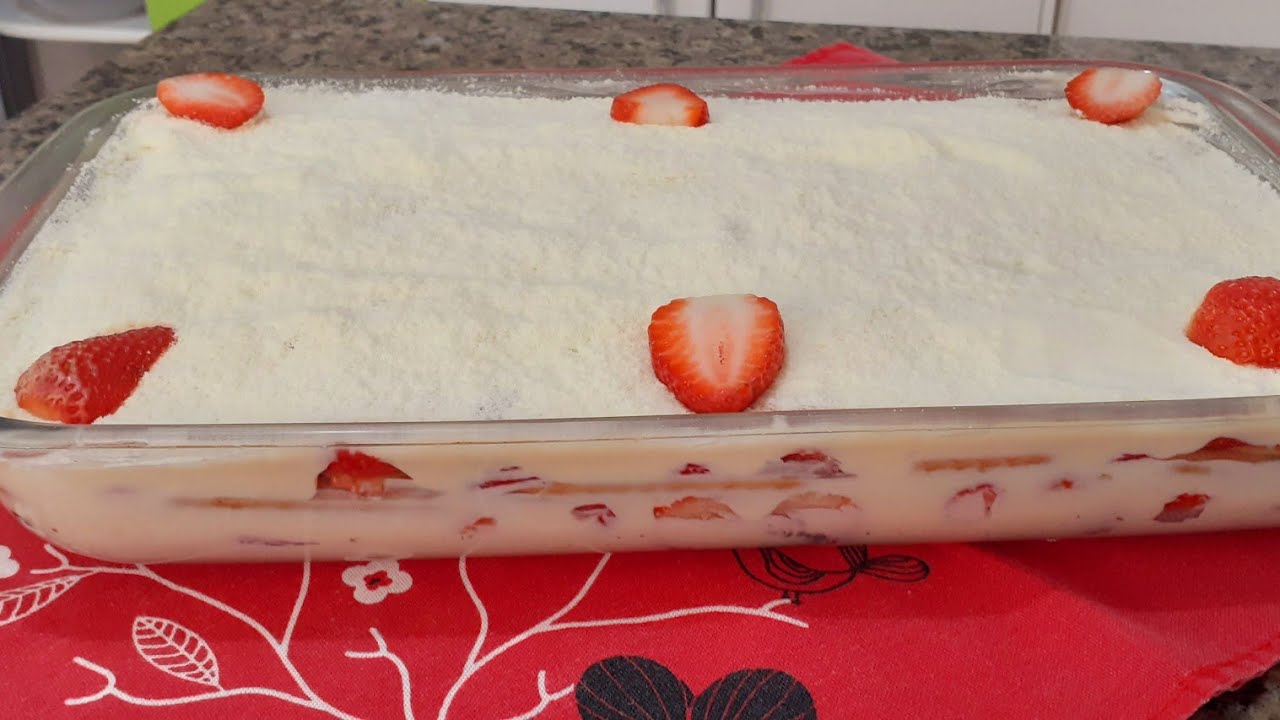 Pavê de Leite Ninho com Morango: Sobremesa Rápida e Deliciosa!