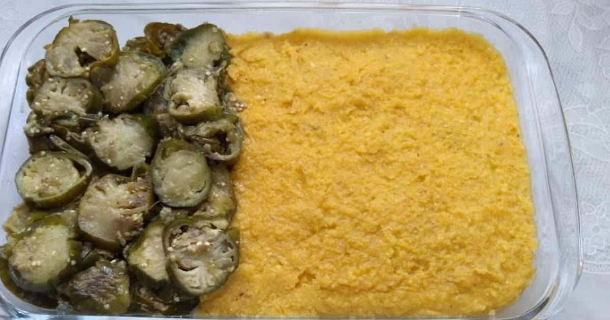 Essa polenta de flocão com jiló vai te surpreender: Veja o passo a passo!