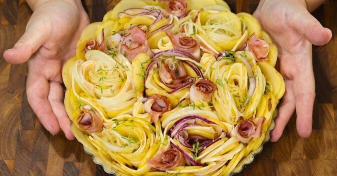 Lanche: Quiche de Batata com Bacon