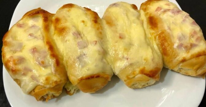 Pães: Salgapão de Presunto e Queijo