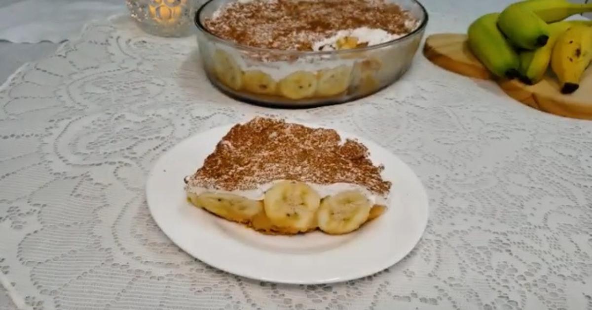 Torta Banoffee na Travessa Fácil de Fazer e Deliciosa Para o Natal