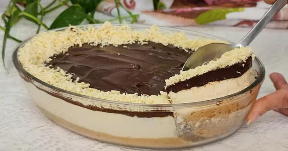 Torta na Travessa de Leite Ninho Trufado Sem Gelatina e Sem Fogão para o Natal
