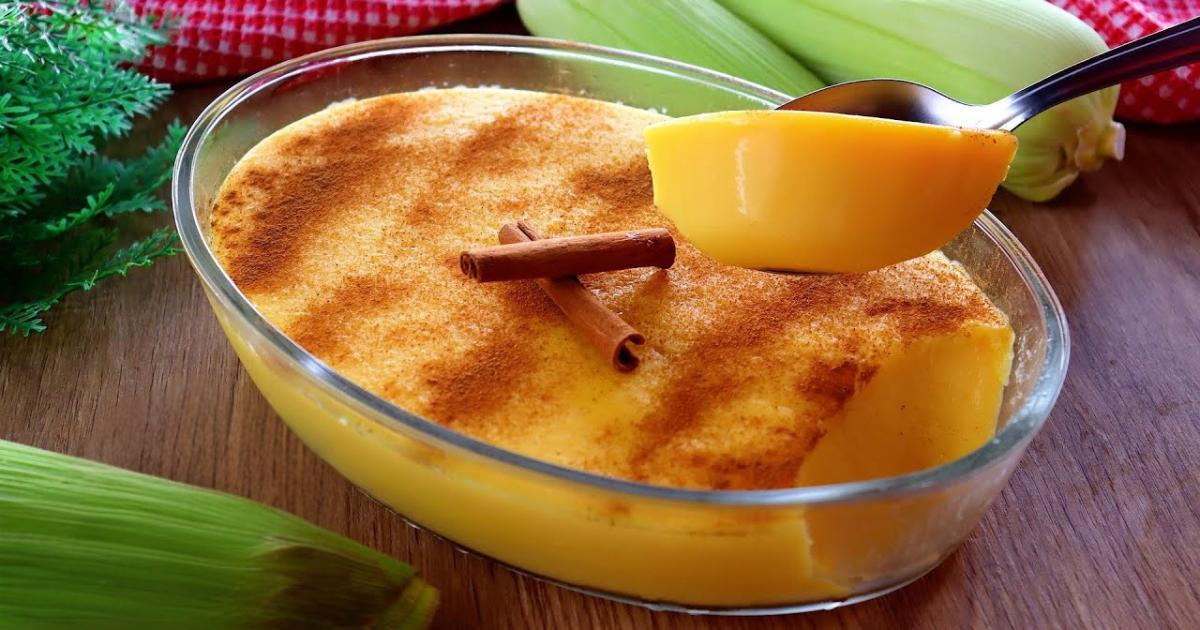 Receita de curau de milho verde cremoso, simples e cheio de sabor....