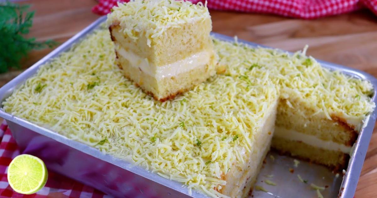 Bolo gelado de limão bem cremoso, perfeito para qualquer ocasião....