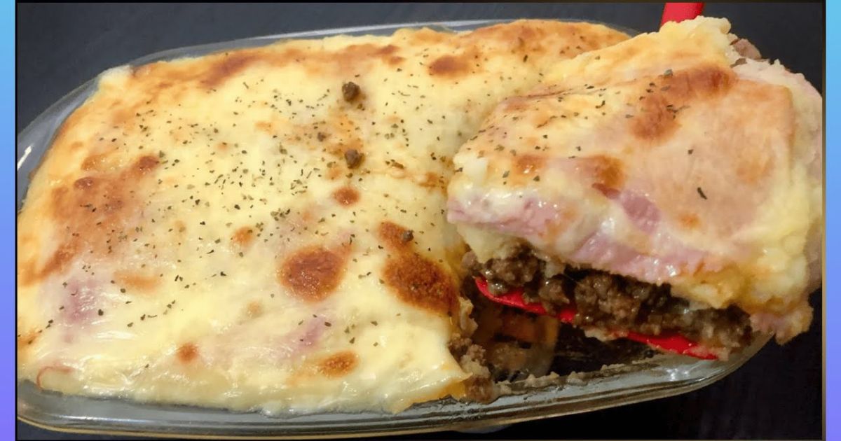 Escondidinho cremoso de carne moída com purê e queijo gratinado, fácil e delicioso!...