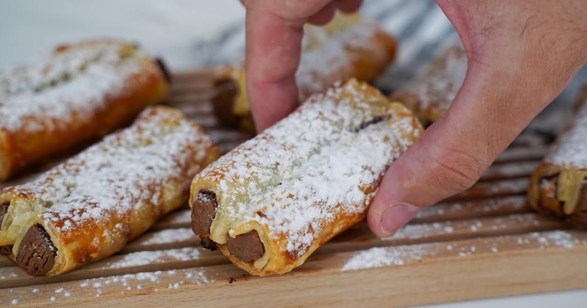 Aprenda a fazer um folhado de chocolate simples e delicioso usando apenas 2 ingredientes....