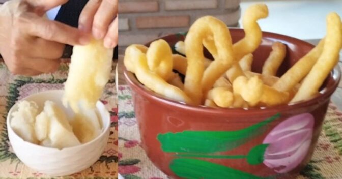 Lanche: Palitinhos Crocantes de Mandioca