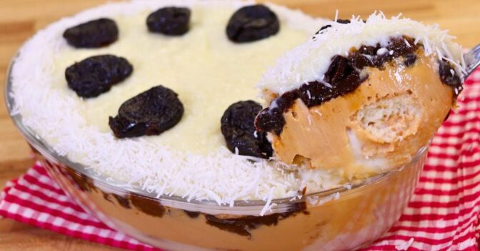 Sobremesas: Pavê de Olho de Sogra Super Cremoso e Sabor Incrível