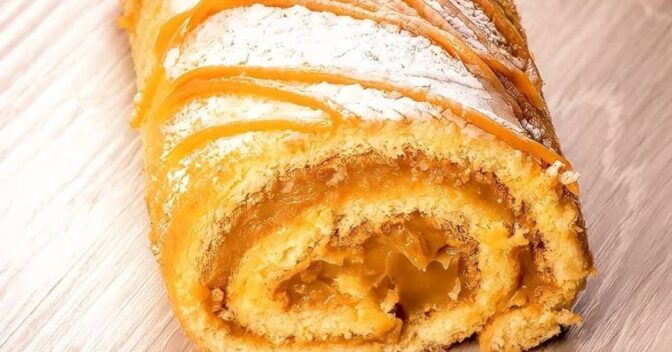 Sobremesas: Rocambole de Doce de Leite Fofinho e Fácil