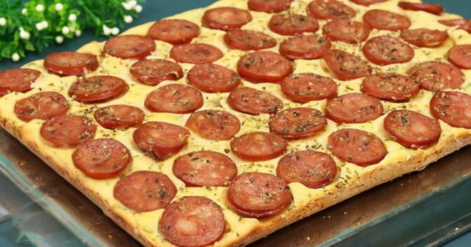 Lanche: Lanche de Calabresa Assado no Forno