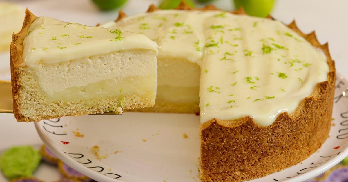 Aprenda a fazer uma deliciosa torta de limão de forno com mousse de limão. Fácil...