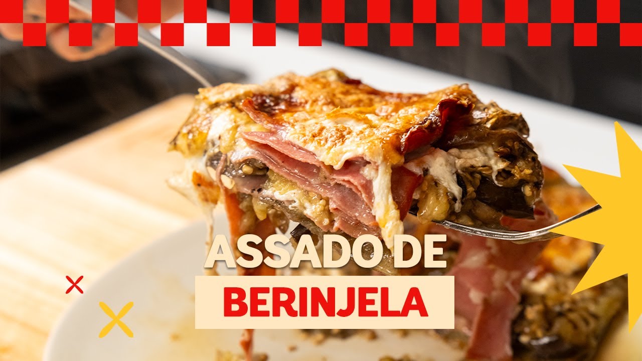 Esse assado de berinjela com queijo e mortadela é um acompanhamento fácil, cremoso e delicioso!...