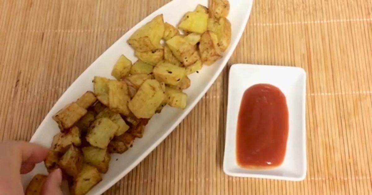 Batatinhas assadas crocantes e sequinhas por fora, macias por dentro, sem fritura!...