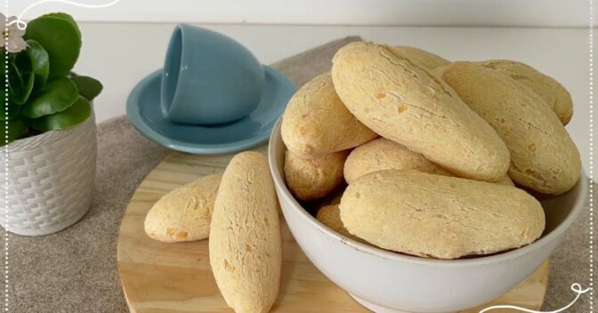 Biscoitos: Biscoito Assado de Polvilho com Queijo