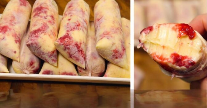 Sobremesas: Geladinho Gourmet de Ninho com Morango