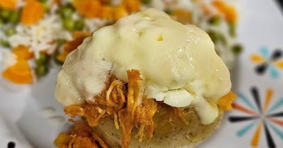 Batata Assada Recheada na Airfryer! Receita fácil e deliciosa com frango e catupiry para qualquer...