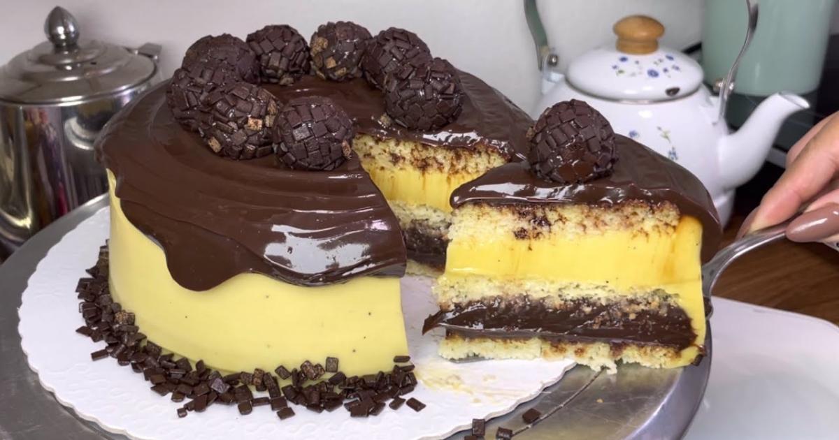Aprenda a fazer o Bolo Realeza de Maracujá com Chocolate, uma sobremesa cremosa e perfeita...