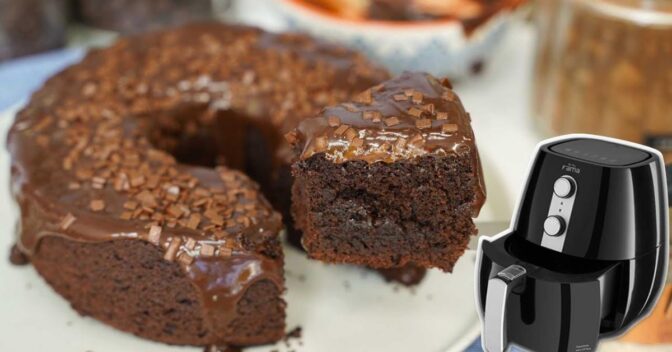 Bolos: Bolo de Chocolate na Airfryer Super Fofinho e Fácil