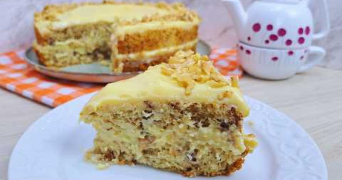 O Melhor Bolo de Nozes com Recheio Cremoso – Receita Completa