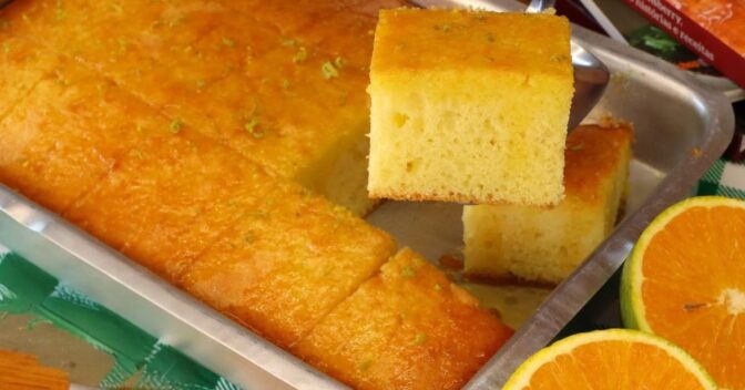 Bolos: O Bolo de Laranja Mais Fofinho com Calda Simples e Perfeita
