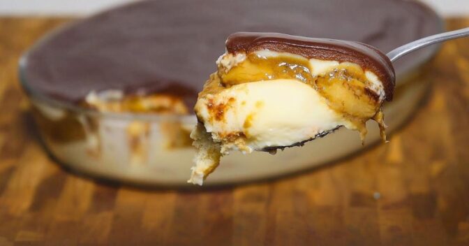 Sobremesas: Pavê de Banana Caramelada